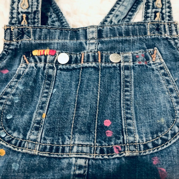Polo Ralph Lauren Denim Paint Overall Jumper Dress - Picture 4 of 6